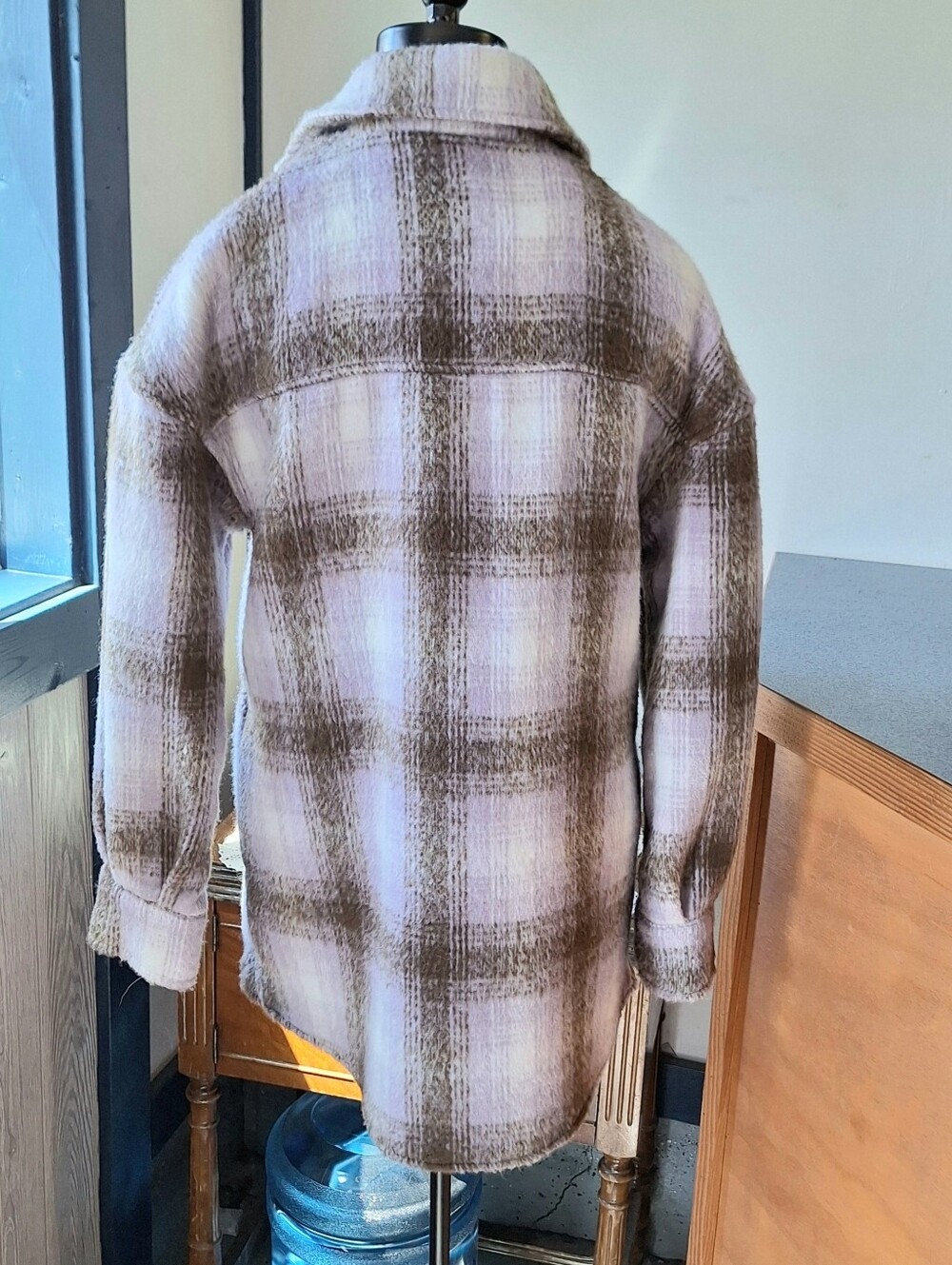 Bagatelle "Avebury Les Filles" Plaid Fleece Shacket Jacket, Small, Style#69662 - Picture 10 of 16